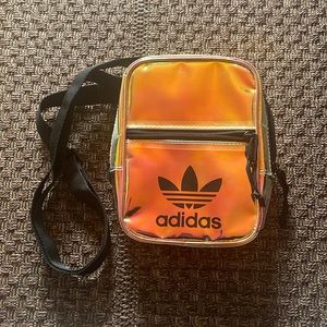 Adidas crossbody iridescent bag. 9” x 6”